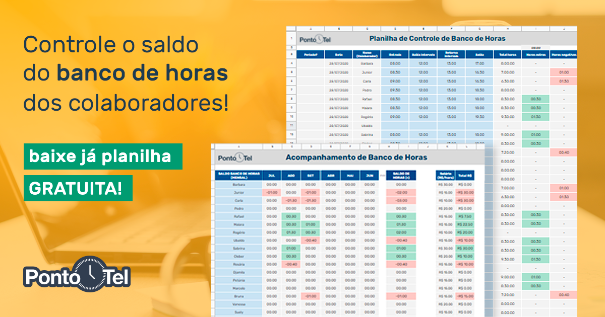 Baixe Gr Tis Planilha Banco De Horas Para O Rh