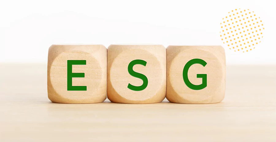 Três blocos com acrônimo ESG