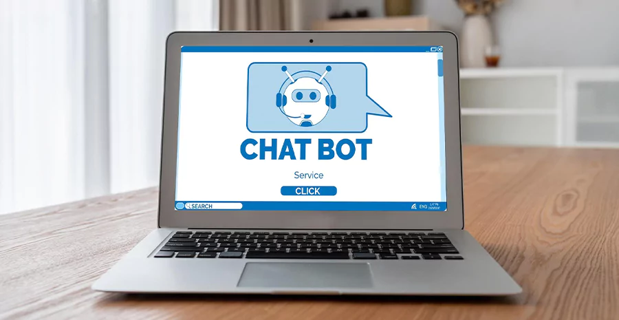 notebook com um chat bot